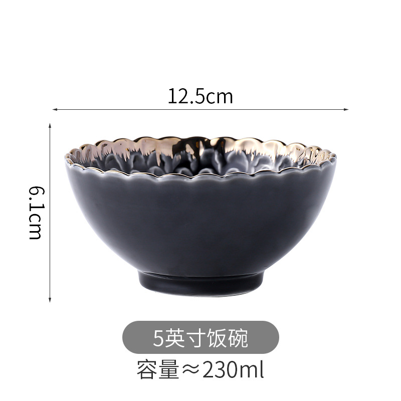 Tazón de tamaño pequeño negro