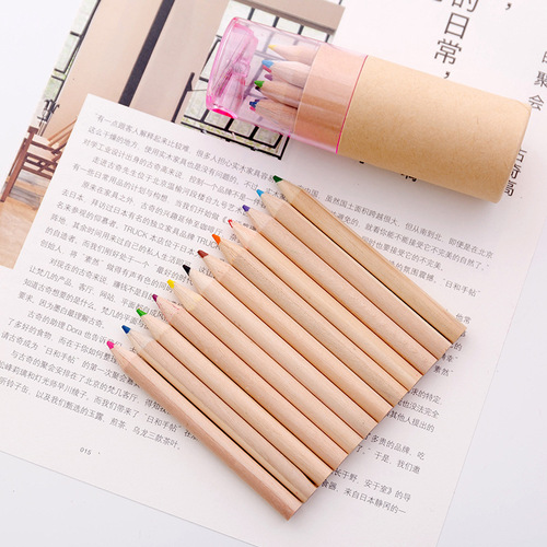 Creative small mini tube colored pencils 12 colors children's painting color lead set kindergarten gift wholesale