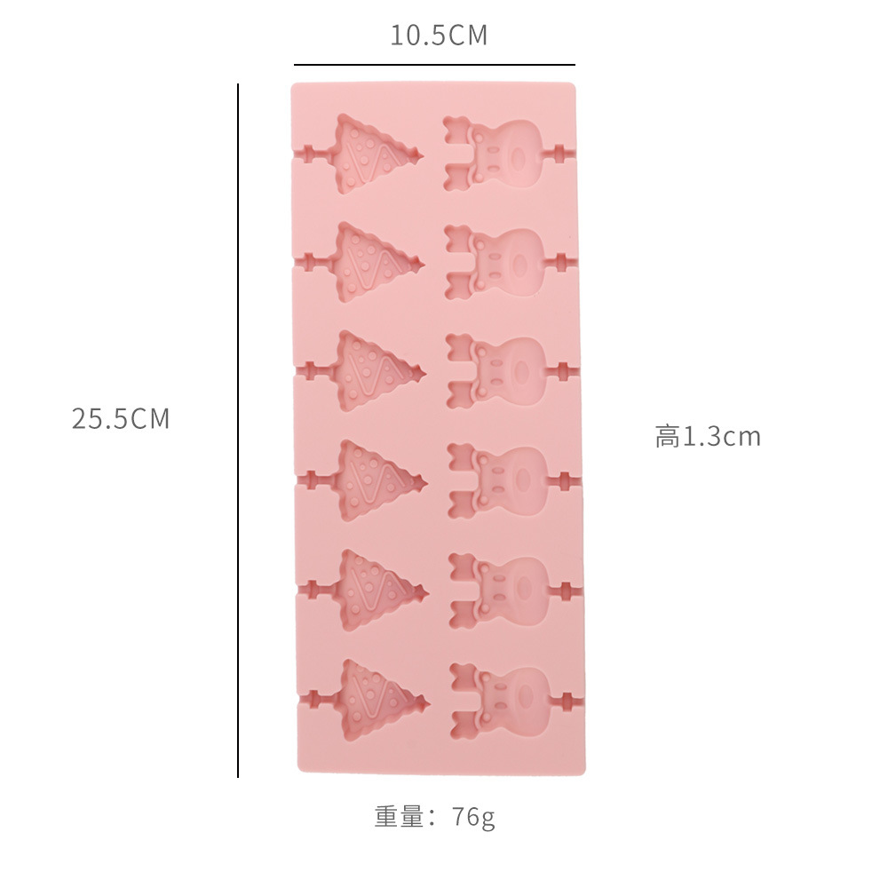 Lollipop molde silicona Navidad niños azúcar molde Lollipop hornear DIY Herramienta 8 12 incluso rejilla molde antiadherente