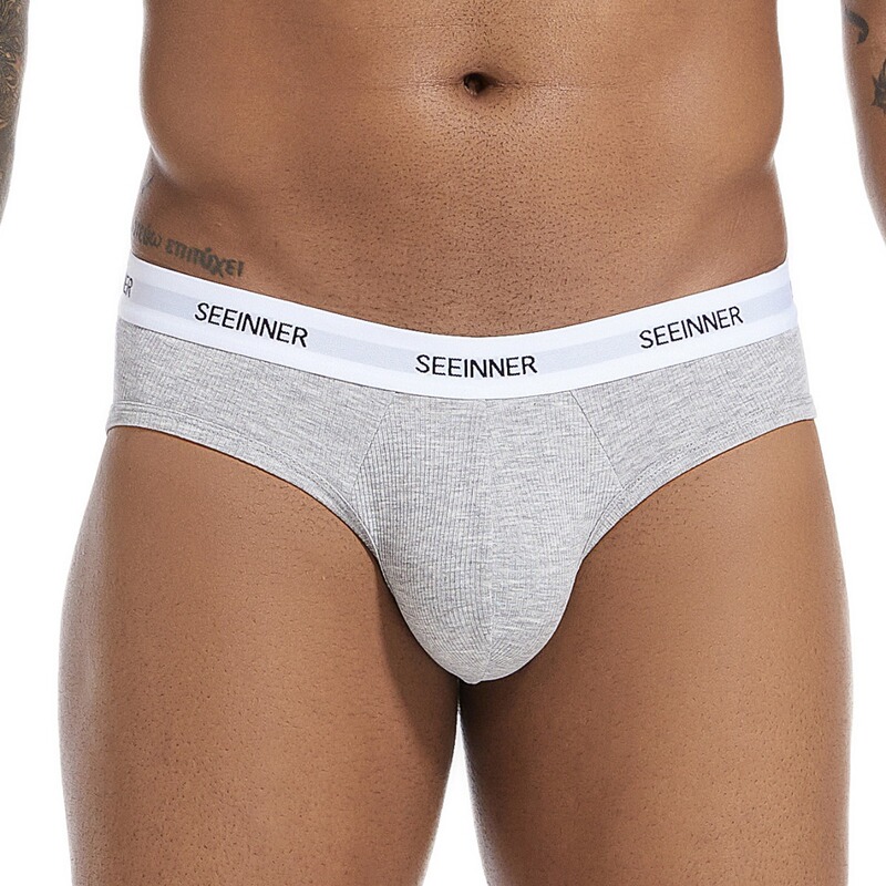 Fashion men's breathable perfect hip comfortable underwear European and American simple style plus size briefs