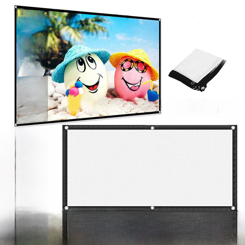 Cross-border portable foldable projector soft screen cloth exhibition hall meeting room projection cloth outdoor high-definition movie projector screen