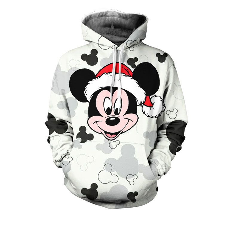 Cross-Border Foreign Trade Autumn and Winter Minnie and Mickey Printed Sweatshirts for Men and Women, Children's Hoodies, Same Style, Can Be DIY