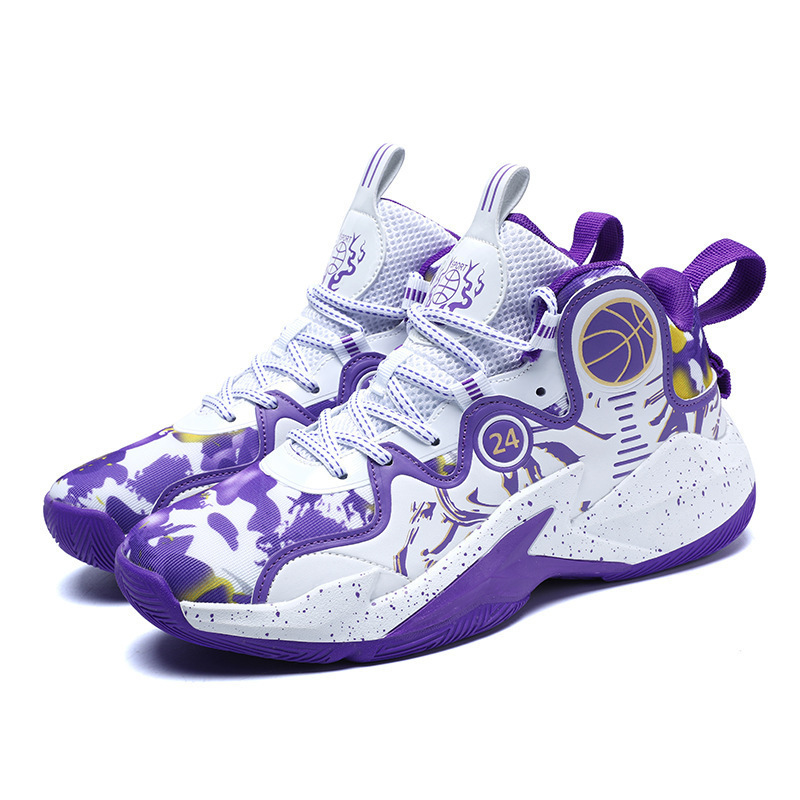 Cheap Youth Basketball Shoes 2025 Spring and Summer Boys Mesh Leather Sports Shoes Student Practical Training Basketball Shoes