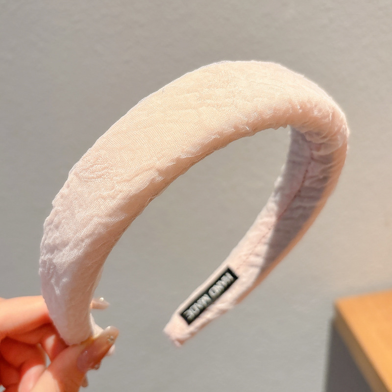 Hermosa y dulce banda de cabello rosa para mujeres, banda de cabello de alta presión craneal, banda de cabello diaria, banda de cabello de niña, tocado de tarjeta de cabello de corazón