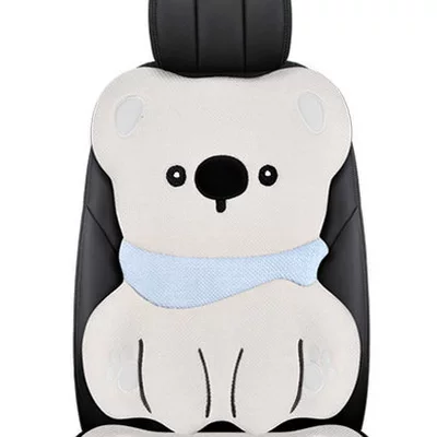Seat cushion, seat cover: High-End Feel, Summer Linen Women's Seat - snow-mountain-white-three-dimensional-koala-single-backrest