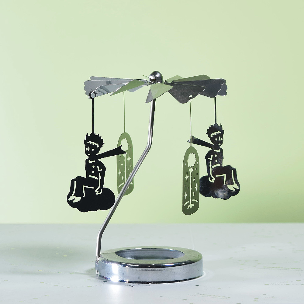 Profesional INS Amazon fabricante romántica aromaterapia vela de vidrio cubierta inteligente giratoria de acero inoxidable candelabro linterna