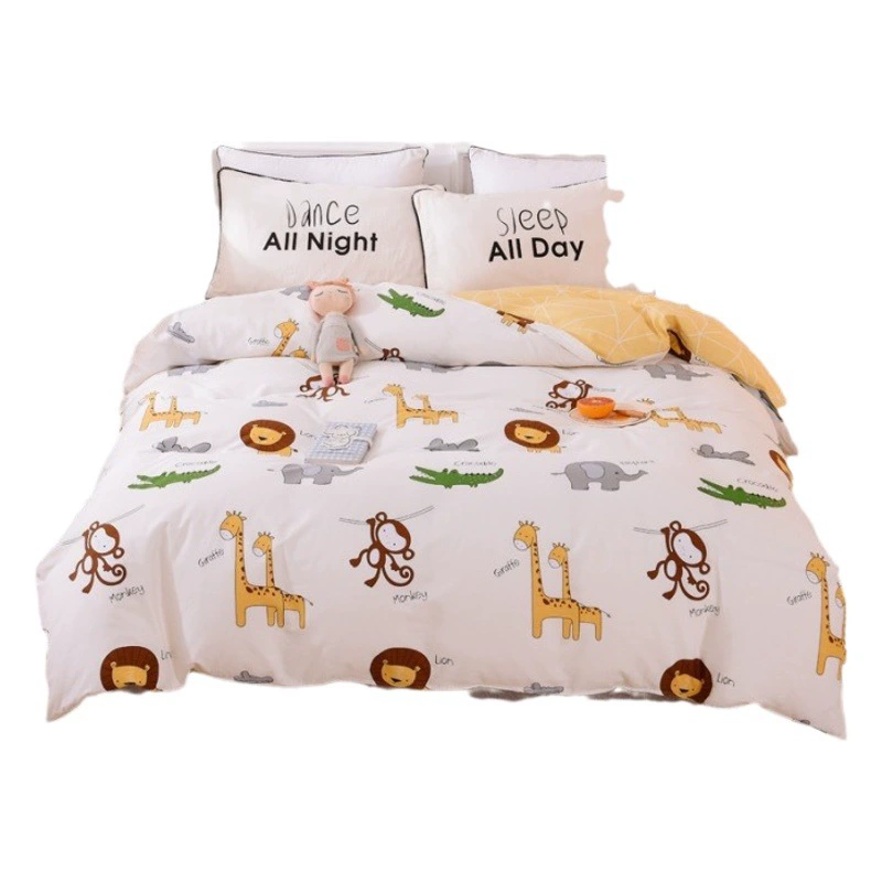 Простой однотонный пододеяльник класса А, утолщенный, для мам и детей, из длинноволокнистого хлопка, 60 нитей, для осени и зимы, подходит для использования в одноместных студенческих общежитиях.