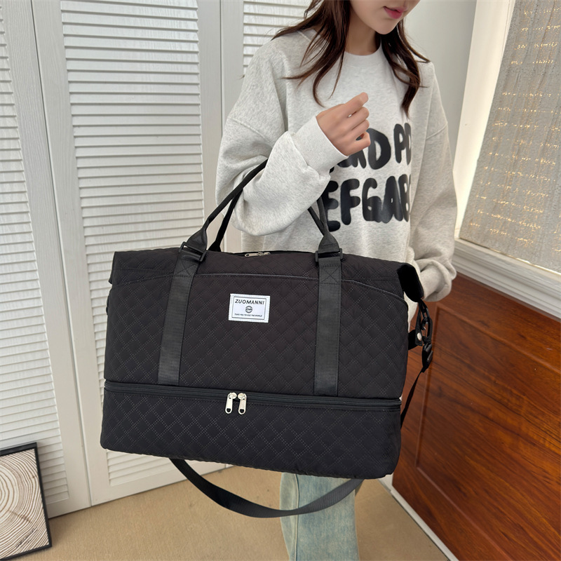 Bolsa de viaje coreana de gran capacidad bordada de diamante, bolsa de espera, bolsa de almacenamiento de hombro, bolsa de yoga para niños y madres.