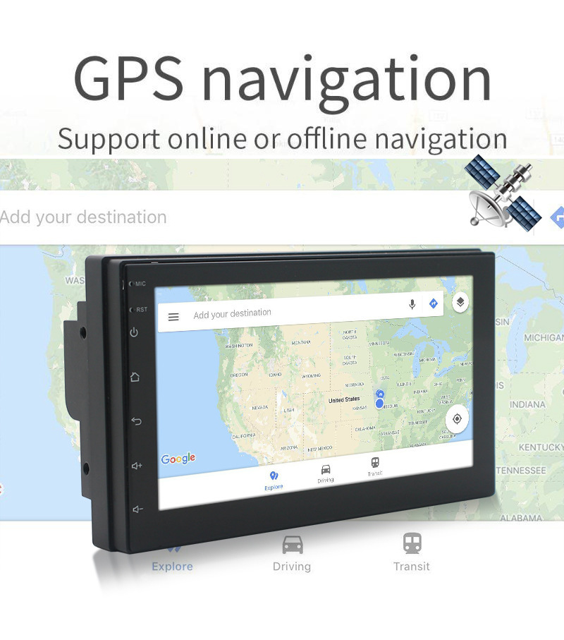 Cross-Border Factory Direct Sales Car-Mounted Android Navigation Player 7/9/ 10inch Large Screen Wifi/Gps Radio Mp5