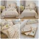 Class A Knitted Double-layer Yarn Bed Cover Four-piece Set Mother and Infant Grade Cotton Bed Cover Three-piece Set ins Style Thickened Bed Sheet Quilt Cover