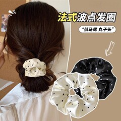 韩系波点大肠发圈女2025新款网红头绳扎头发橡皮筋高级感发饰批发