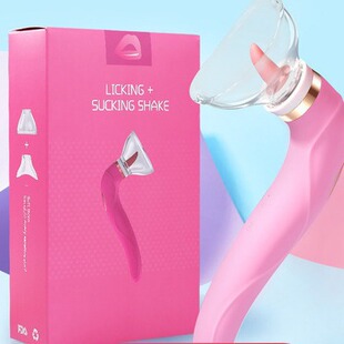 Female  Cunnilingus Tongue Licking Suction Vibrating Masturbation Device Sex Tool Silicone Simulation Tongue Adult Fun
