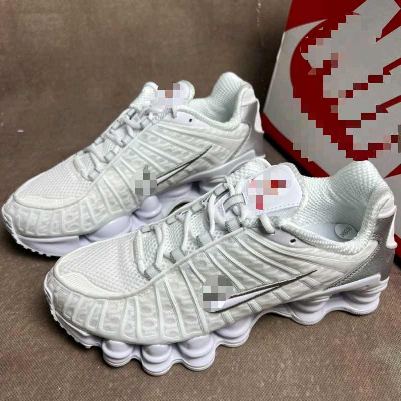 Shox Series Air Column Outdoor Sports Shock-Absorbing Low-Top Casual Urban Commuting Running Shoes for Men and Women Liquid Silver Shox Series Air Column Outdoor Sports Shock-Absorbing Low-Top Casual Urban Commuting Running Shoes for Men and Women Liquid Silver