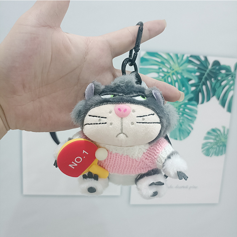 新しいアスリートルシファードールペンダントバドミントン猫ガールバッグペンダント人形ぬいぐるみ卸売|undefined