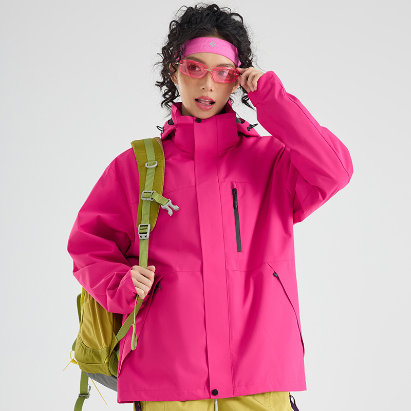 Three-In-One Jacket Men's Logo Outdoor Fleece Two-Piece Suit Waterproof Autumn and Winter Group Workwear Women's Printing