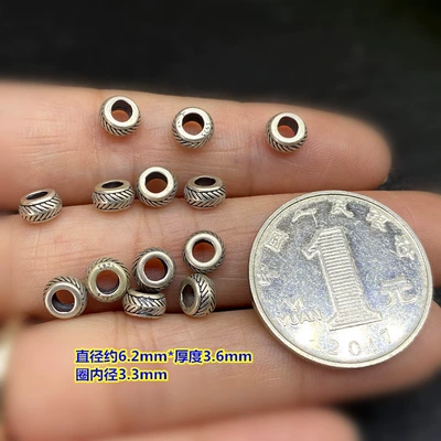Zərgərlik ara hissələri Hole Barrel Beads Spacer Bead