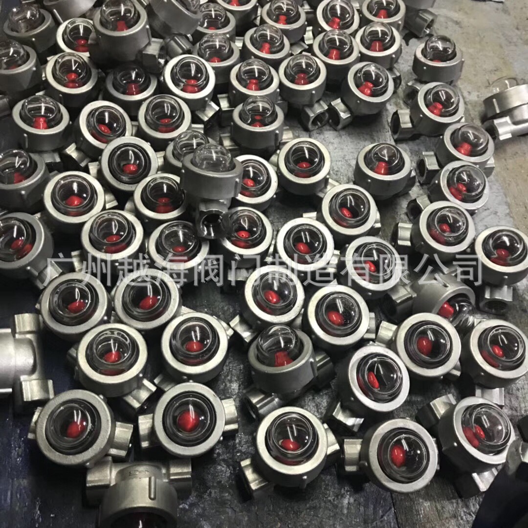 304不锈钢玻璃管直通视镜 叶轮视镜 法兰水流指示器