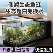 客厅桌面测过滤鱼缸全套一体超白玻璃生态鱼缸家用水族箱龙鱼缸