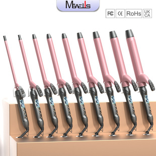 Mewells8603A-Kb Lcd Temperature-Controlled Curling Iron Export Cross-Border Curling Iron 9Mm-38Mm Perm Splint