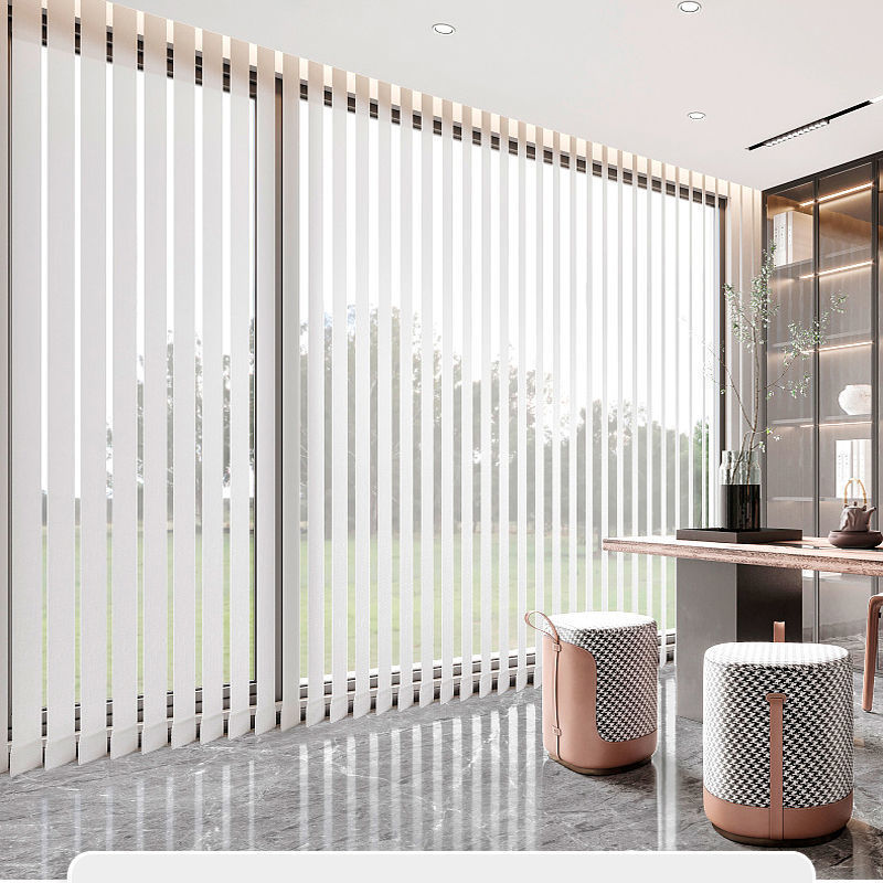 Vertical Bead Curtain Style Vertical Blinds Office Blackout Vertical Blinds Balcony Floor-To-Ceiling Window Glass Partition Sunshade