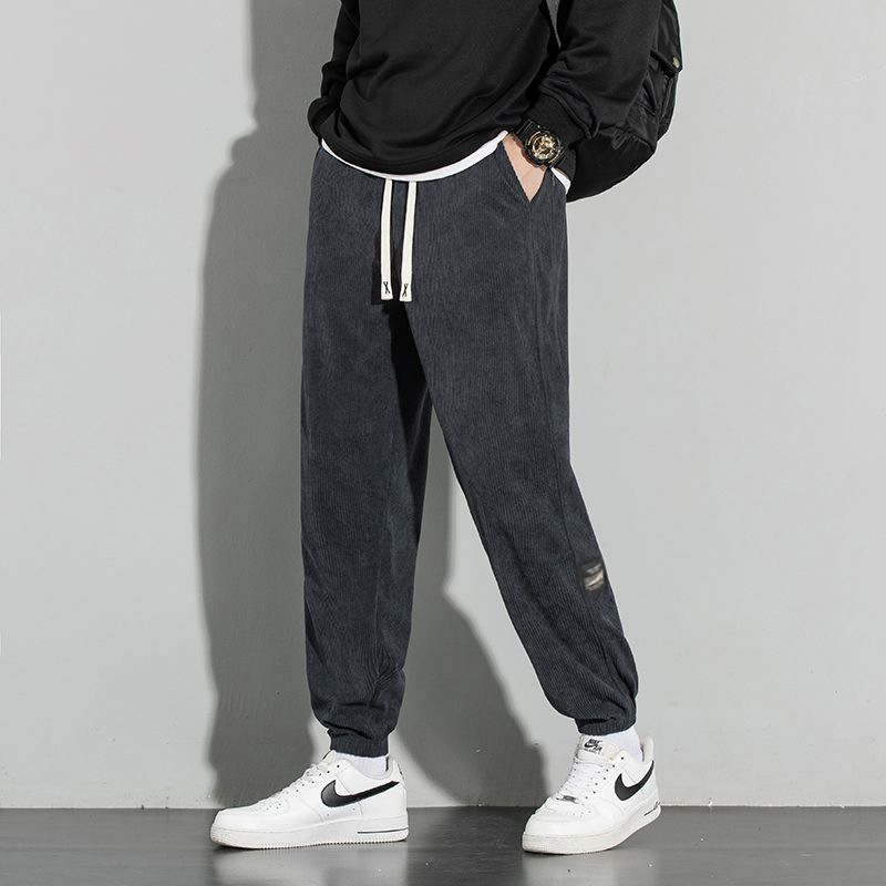 Plus Size Men's Pants Autumn and Winter American Style Trendy Sports Pants Wide-Leg Drape Sweatpants Loose Men's Casual Joggers