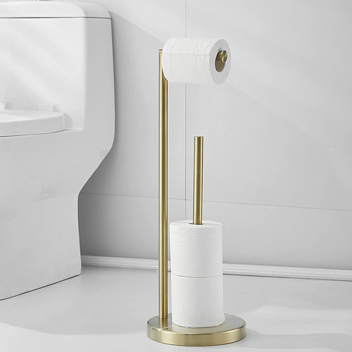 Floor-standing paper towel rack stainless steel vertical towel rack bathroom toilet paper punch-free hotel mobile roll paper rack