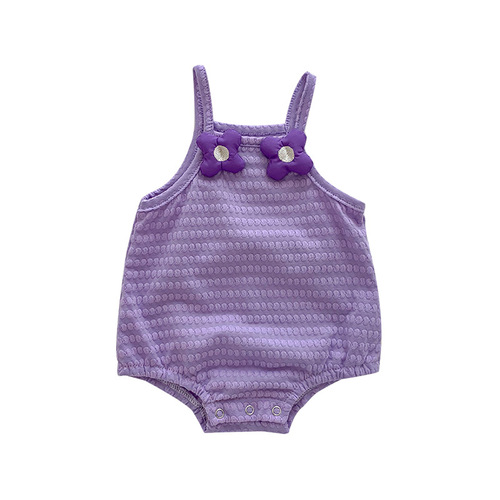 Baby summer clothes, newborn bellyband triangle onesie, thin sleeveless pants, for little girls, one-piece crawl suit