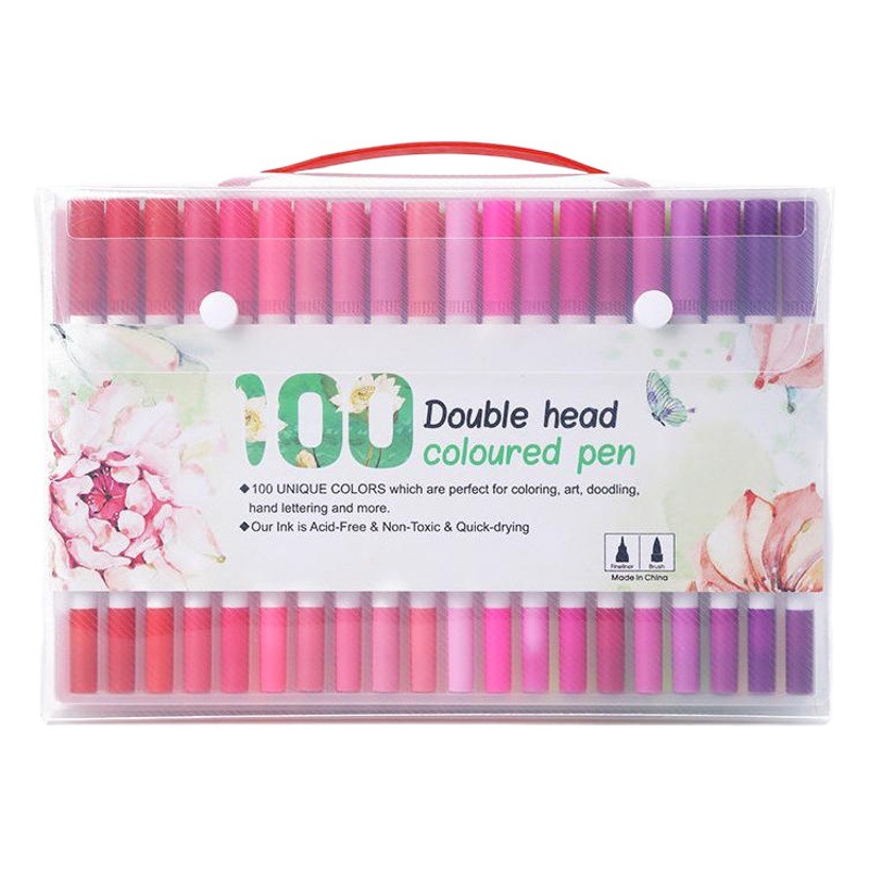 Cross-border 168-color doble cabeza marca acuarela pluma 80-color estudiante pintura de los niños marca pluma traje lavable suave cabeza