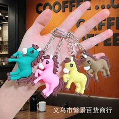 跨境爆款卡通生肖马钥匙扣可爱立体公仔钥匙链背包挂饰小礼物批发