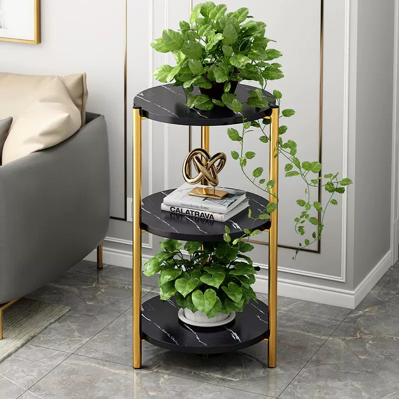 客厅铁艺花架室内阳台装饰落地式多层花架置物架轻奢花盆架