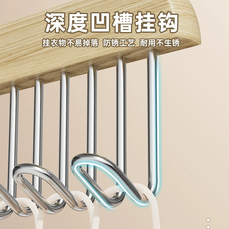 Hanger from natural wood, underwear, universal storage system, strap bra