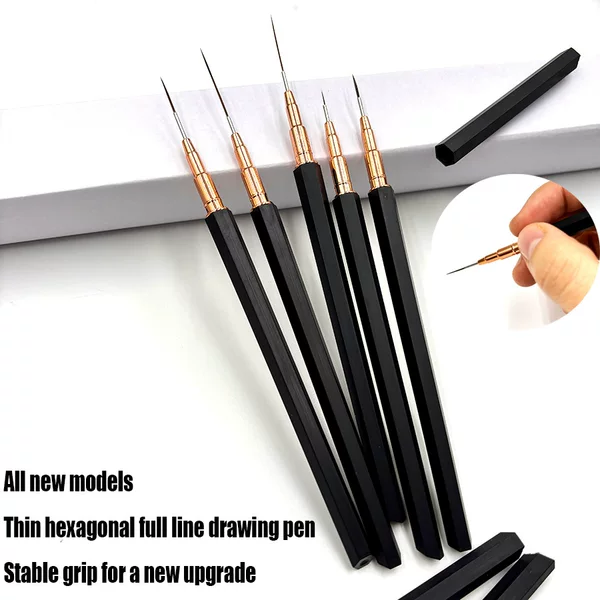 Cross-Border Fine Black Polygonal Liner Pen Set, Color Painting Pens, Outlining and Drawing Tools, Factory Wholesale