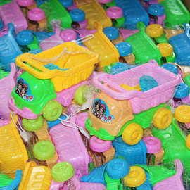 儿童玩具沙滩车网袋玩具车套装铲子玩沙工具沙滩车2元店玩具批发