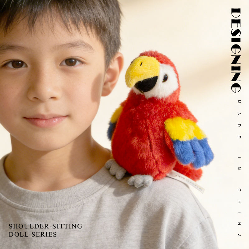 Standing Shoulder Plush Toys: Sloth, Squirrel, Dinosaur, Magnetic Parrot, Zoo Dolls - Cross-Border Wholesale
