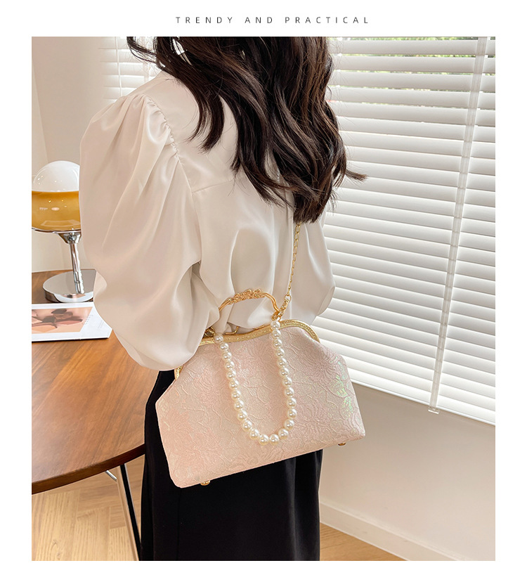 Grouss Kapazitéit Spitzeklammer Damentasch Handtasch Schëllertasch Cheongsam Tasch High-End Kaddo Antik Tasch Perl Handtasch_voghion.com