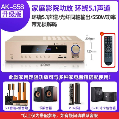 Speaker Amplifier Home Fixed Resistance — FM Modulyator - household-fixed-resistance-ak-558-550w-high-power-fixed-resistance-amplifier-comes-with-10m-audio-cables