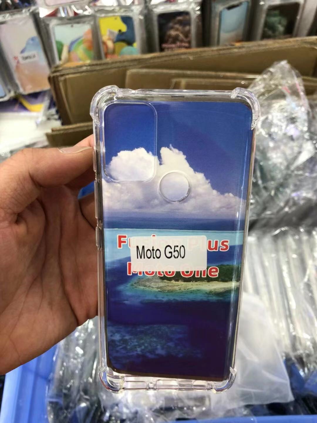 MOTO G50 üçün şəffaf TPU telefon qoruyucu örtük