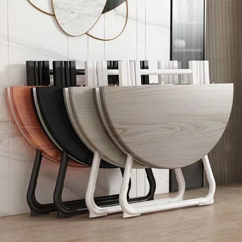 Folding round table for home small apartment dining table furniture dining room balcony leisure table portable foldable table table chair set