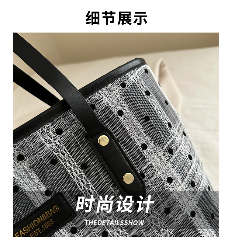 Fashionable large-capacity tote bag for women, new autumn 2024 collection, casual retro single-shoulder bag, commuter handbag, cross-border bag Application Scenario