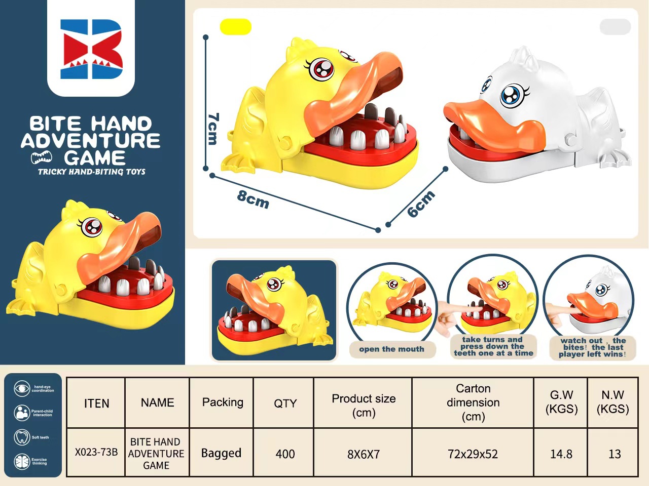 Mini mordedura de dedos juguetes de perros mordedura de manos niños interacción de padres e hijos parodia de dientes descompresión y descompresión artefactos mágicos
