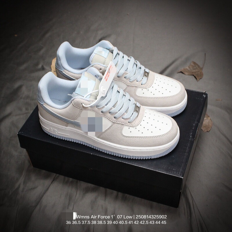 Pure Original Af1 Air Force Sneakers Brown and Blue Low-Top Retro Casual Versatile Sports Shoes Thick-Soled Heightening Men's and Women's Work Clothing Shoes