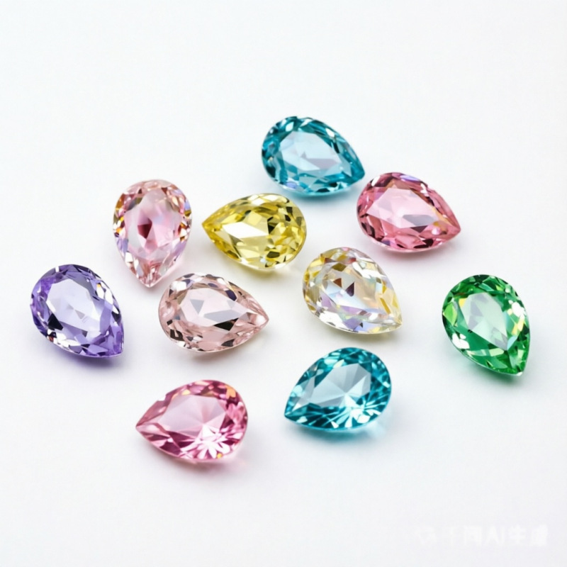 Xiaohongshu's New K9 Glass Diamond Water Drop 14*10mm Pointed Bottom Diamond Nail Decorations DIY Nail Art Accessories