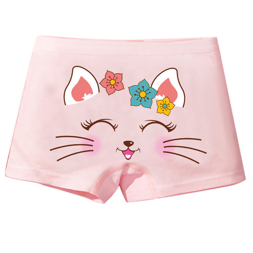 Summer girls' boxer briefs, pure cotton, small, medium and large children, 10 years old, baby girl, boxer shorts without buttocks 3