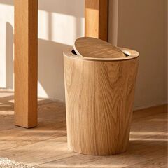 日本式原木風シンプル木製ゴミ箱創意家庭用民宿ホテルリビングルーム