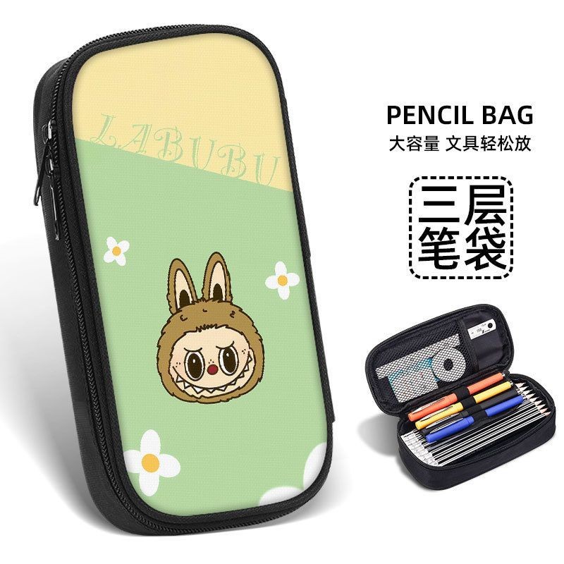 labubu rabu extraña bolsas de lápiz para estudiantes de primaria y media gran capacidad caja de papelería para niños y nichos bolsas de lápiz para niños y nichos