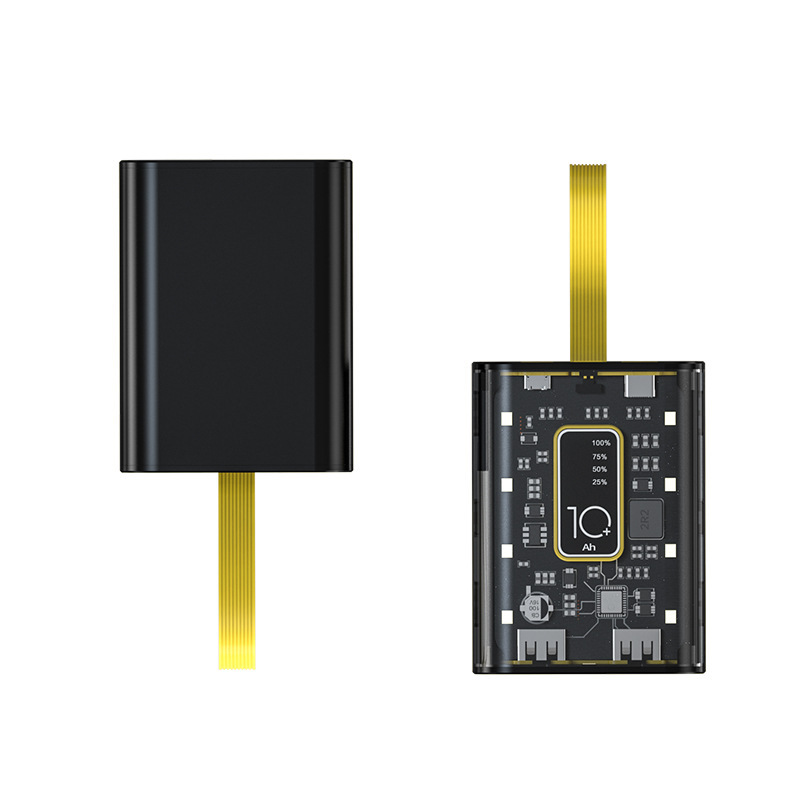 透明パンクメカスタイルパワーバンク 10000 mAh 大容量コンパクトポータブル電源銀行国境を越えた外国貿易|undefined