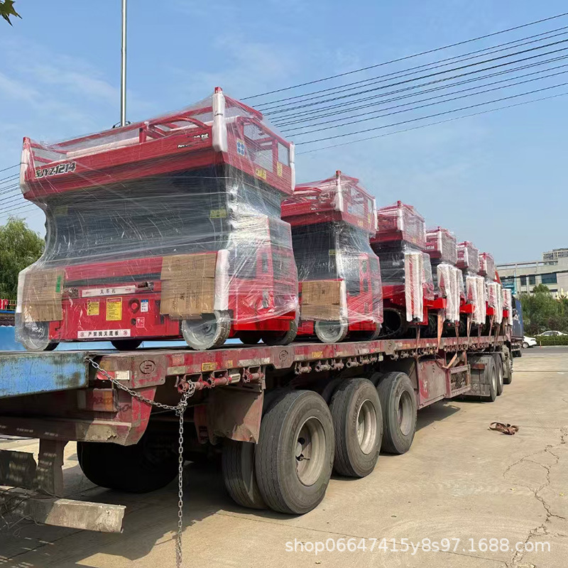 小型电动升高4-12米升降车 车载式剪叉升 降平台车载三轮车升降机