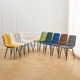 Dining Chair Home Nordic Modern Home Soft Bag Spoon Chair Milk Tea Cafe Restaurant Negotiation Iron Backrest Chair