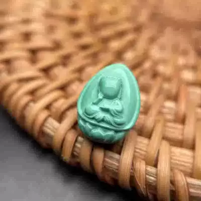 Zərgərlik ara hissələri: Accessories Bucket Beads Green - no-phase-buddha-size-about-13179mm