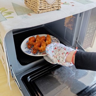 FUJISAKI Japanese Thickened Anti-scalding Gloves Household Baking Oven Microwave Oven Anti-scalding Heat Insulation Gloves for Women